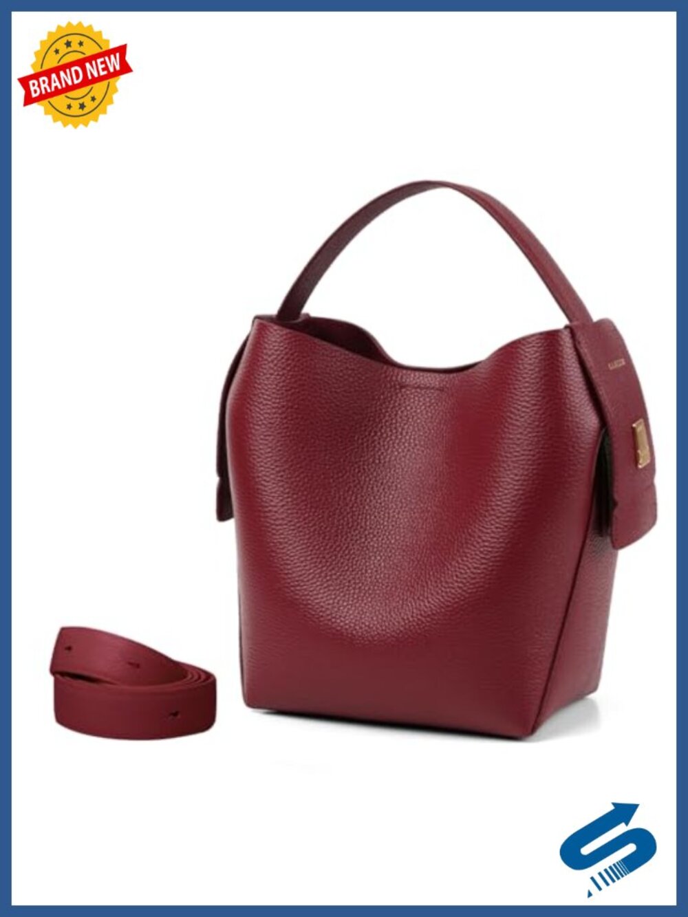 Leather Bucket Shoulder Bag Satchel Purse Handbag Crossbody